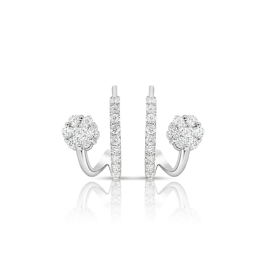 FLORRIE White Gold Diamonds Earrings