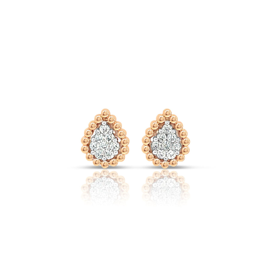SHERI White And Rose Gold Diamonds Earrings