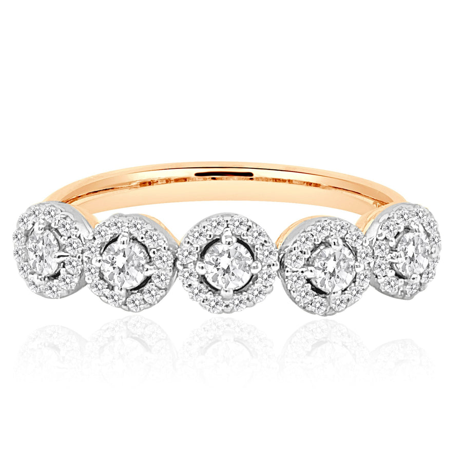 PAIGE White And Rose Gold Diamonds Ring