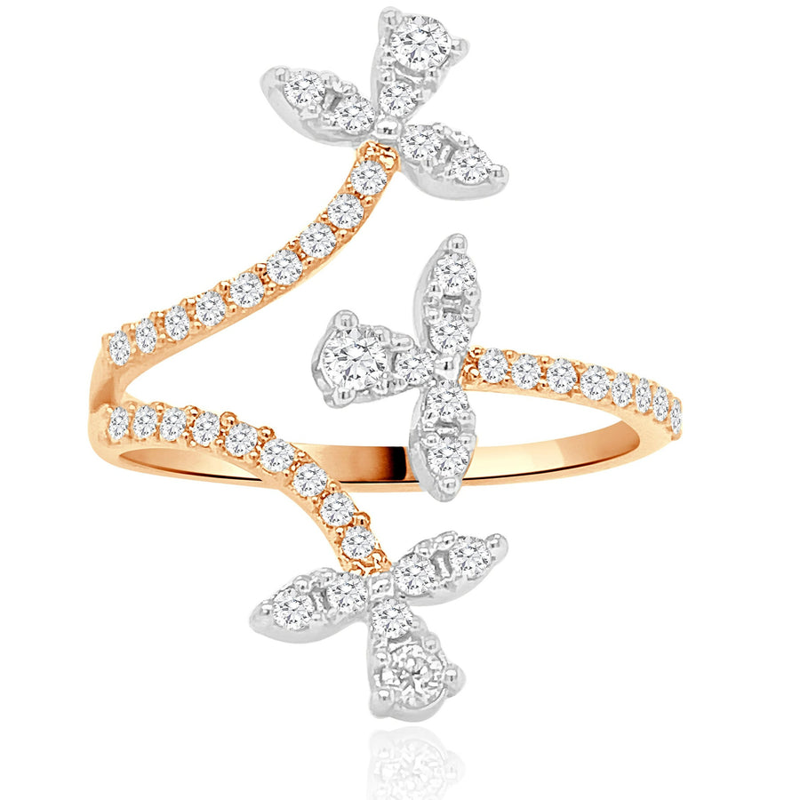 SAIGE White And Rose Gold Diamonds Ring