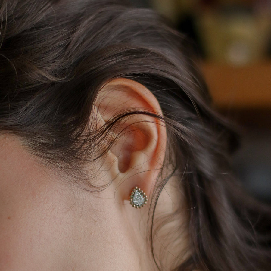 SHERI White And Rose Gold Diamonds Earrings
