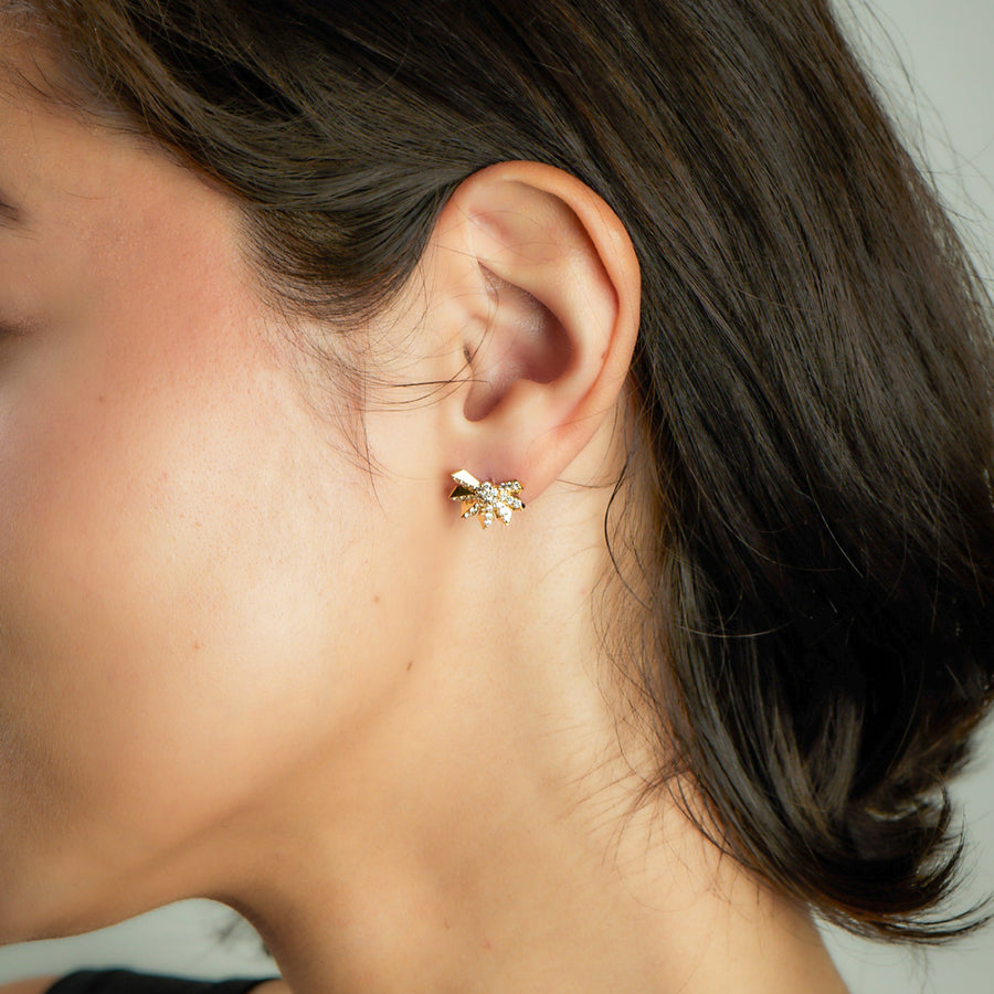 GAIA Yellow Gold Diamonds Earrings