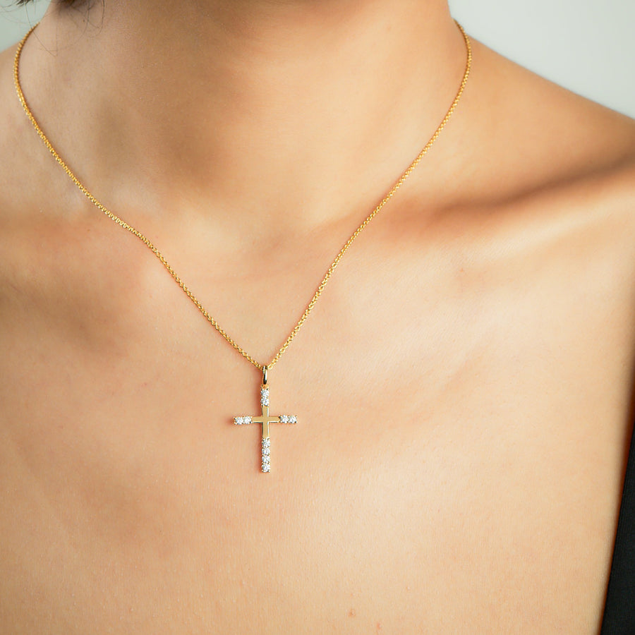 DAHLIA Yellow Gold Diamond Pendant