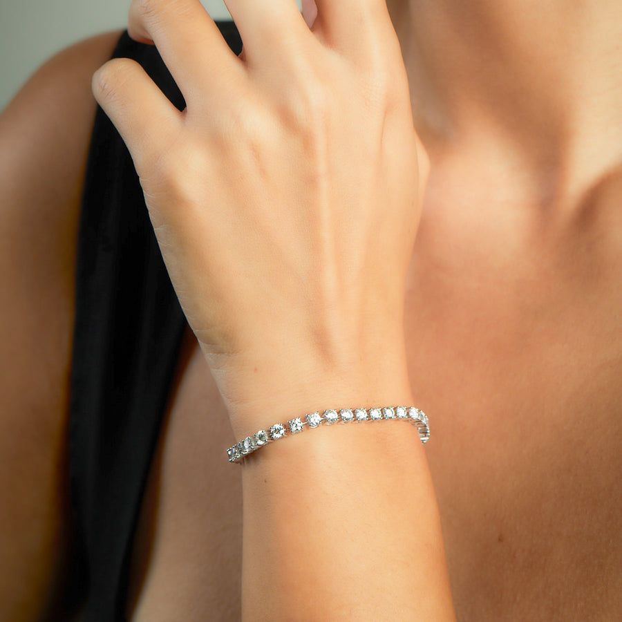 JAMEN White Gold Diamond Bracelet