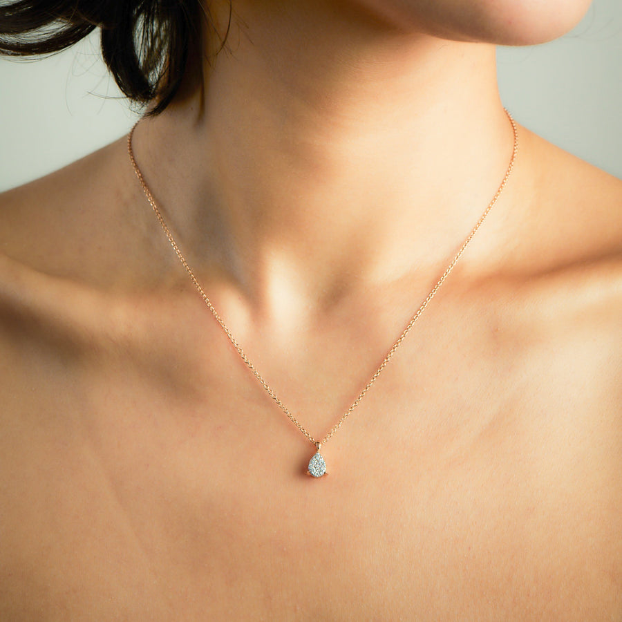GLENNA Rose Gold Diamonds Necklace