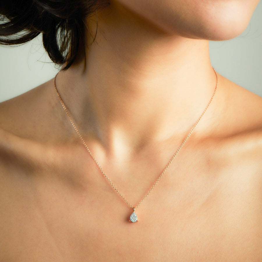 GLENNA Rose Gold Diamonds Necklace