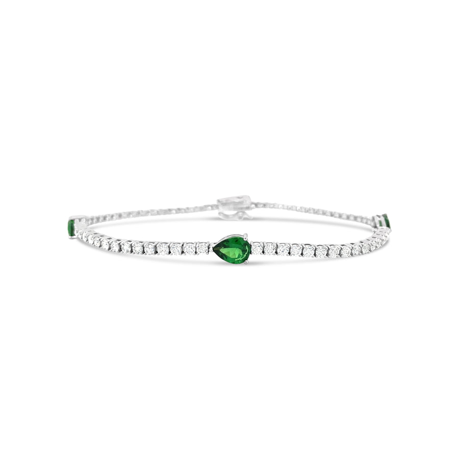 ARTA White Gold Tsavorite and Diamond Bracelet
