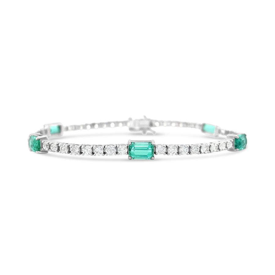 CASETTE White Gold Lagoon Tourmaline And Diamond Bracelet