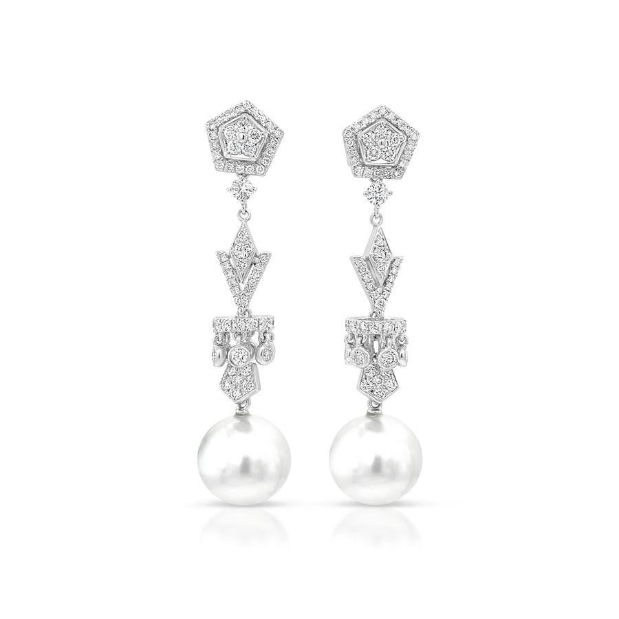 ELVIRA White Gold Diamonds Earrings