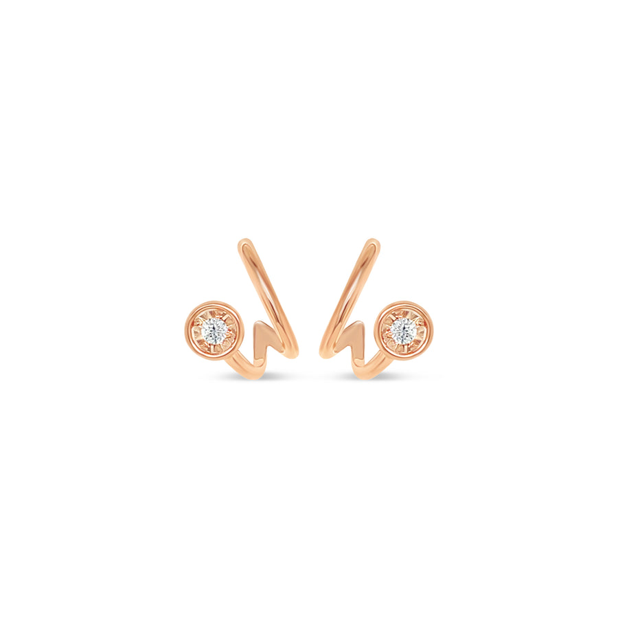 JULIET Rose Gold Diamonds Earrings