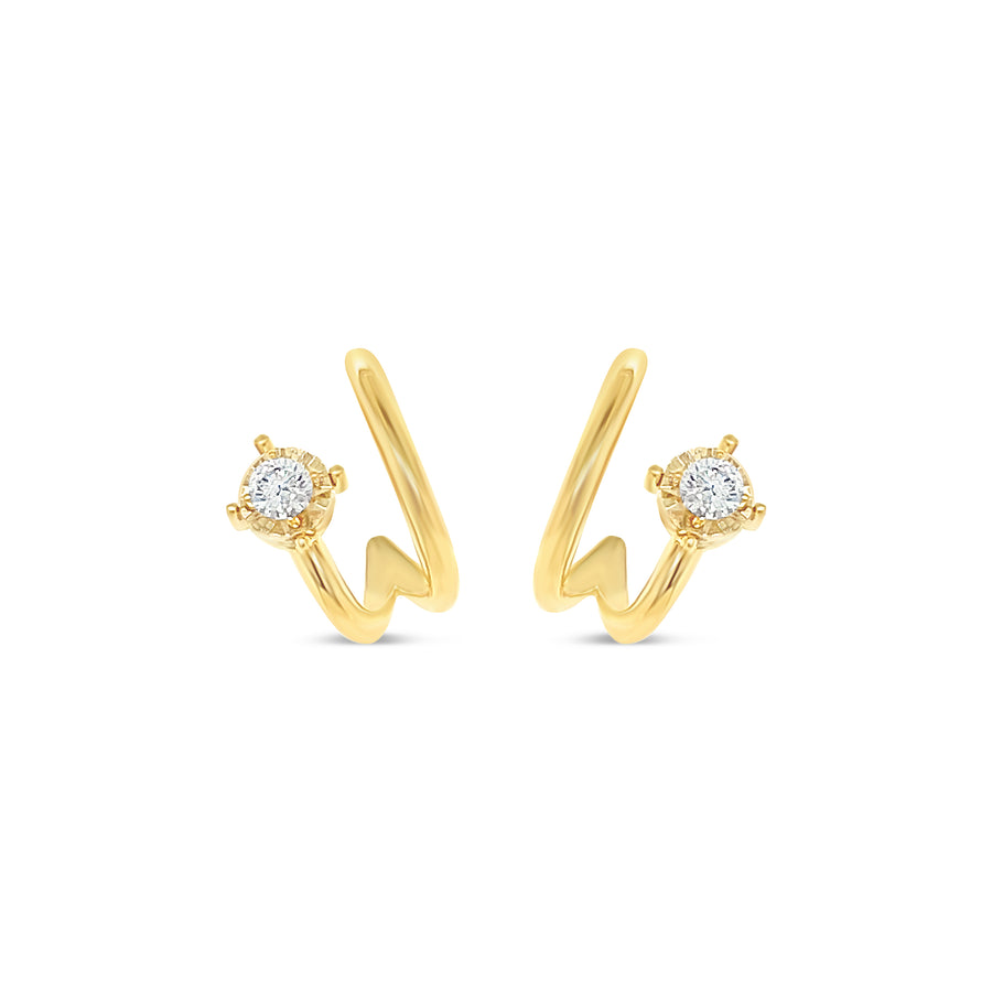 LIZZIE Yellow Gold Diamonds Earrings