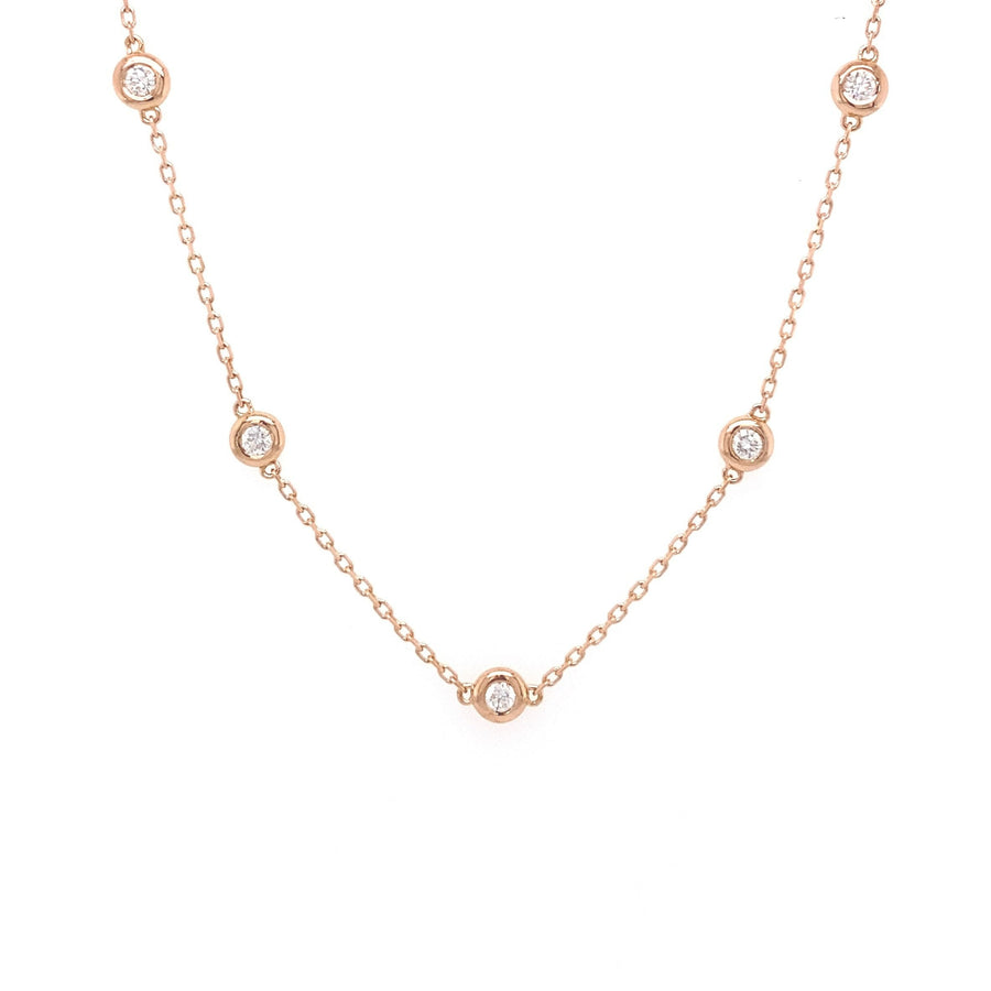 MADDIE Rose Gold Diamond Necklace