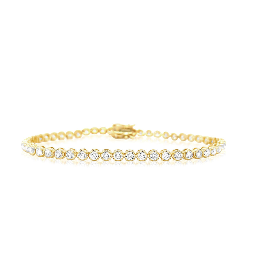 ANNIE Yellow Gold Half Diamond Bracelet