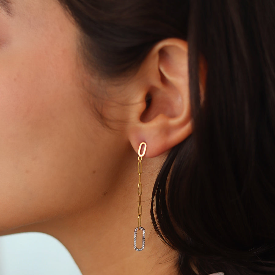 LULA Yellow And White Gold Diamonds Earrings