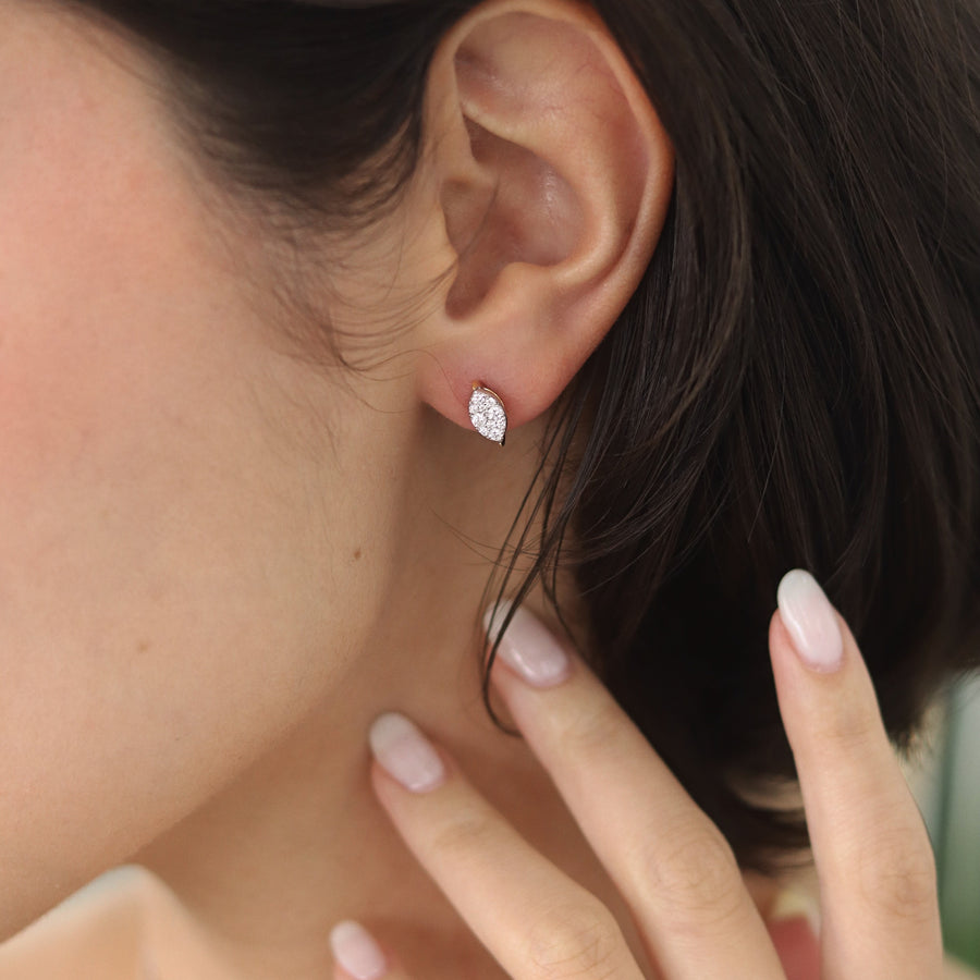 AMELA White And Yellow Gold Diamonds Earrings