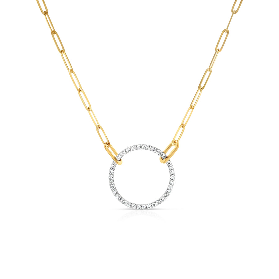 PAULETTE White And Yellow Gold Diamond Necklace