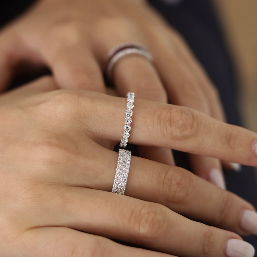 ELVIE White Gold Diamonds Ring