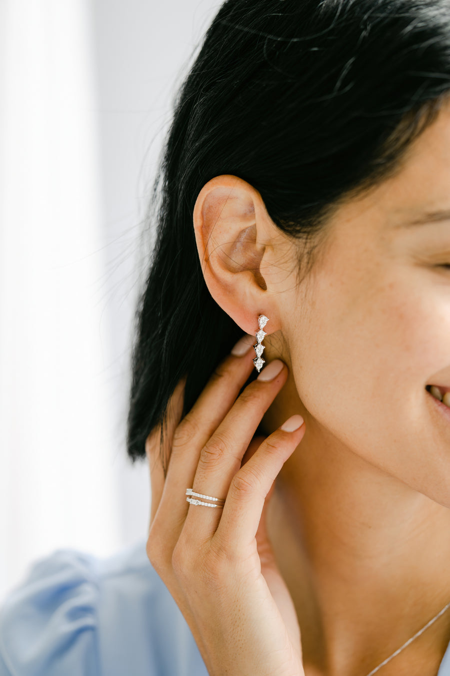 XIMENA White Gold Diamond Earring