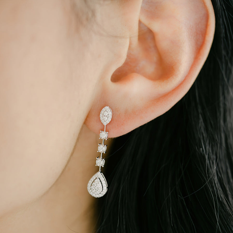 FREYA White Gold Diamond Earrings