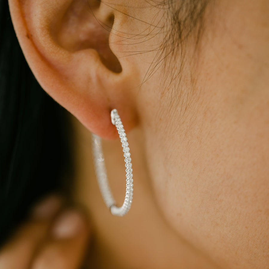 KINSLEY White Gold Diamond Earrings