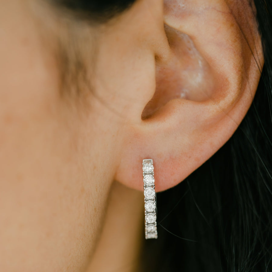 AALIYAH White Gold Diamond Earring