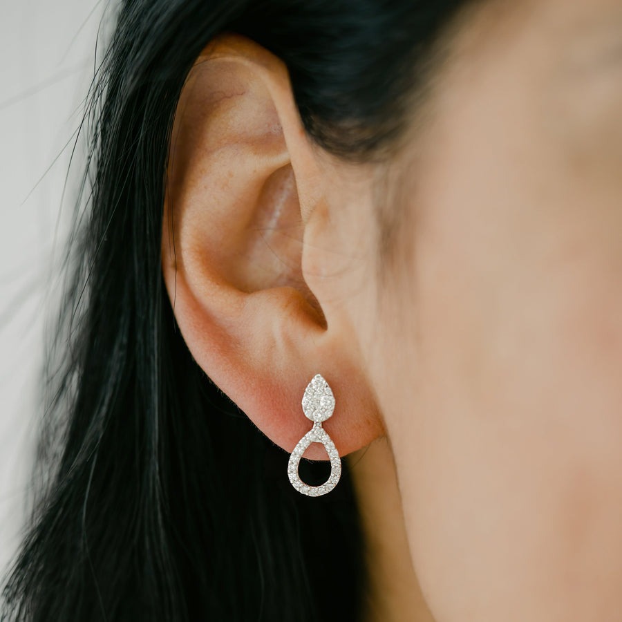 ALAIA White Gold Diamond earrings