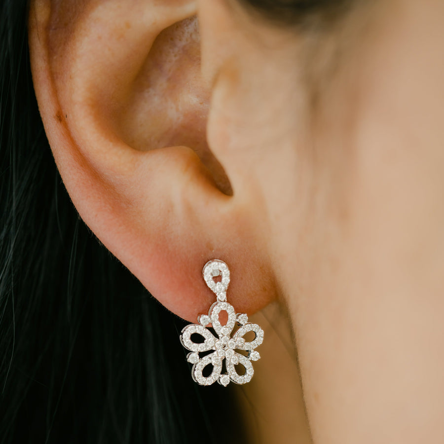 ELLIANA Round brilliant diamond earrings