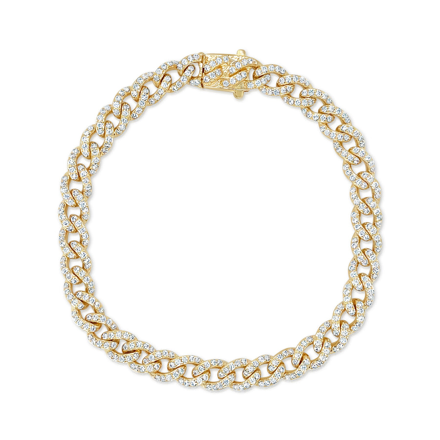 ENZO Yellow Gold Diamond chain link bracelet