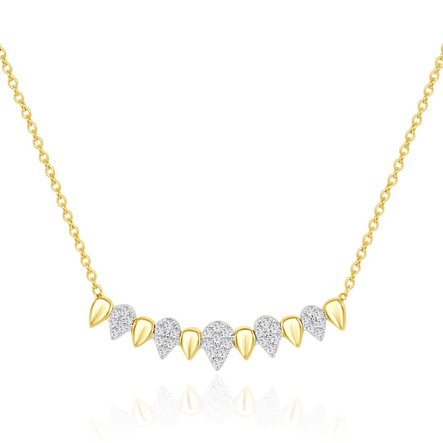 DELAINIE White And Yellow Gold Diamonds Necklace