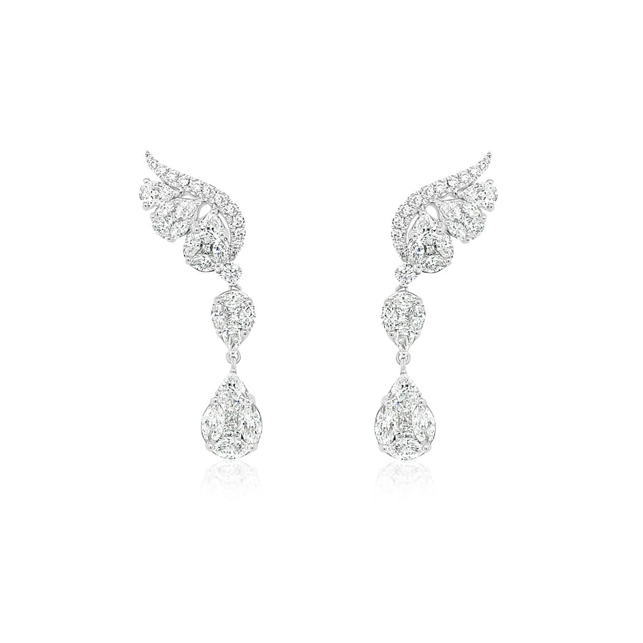 ALAYA White Gold Diamond Earrings