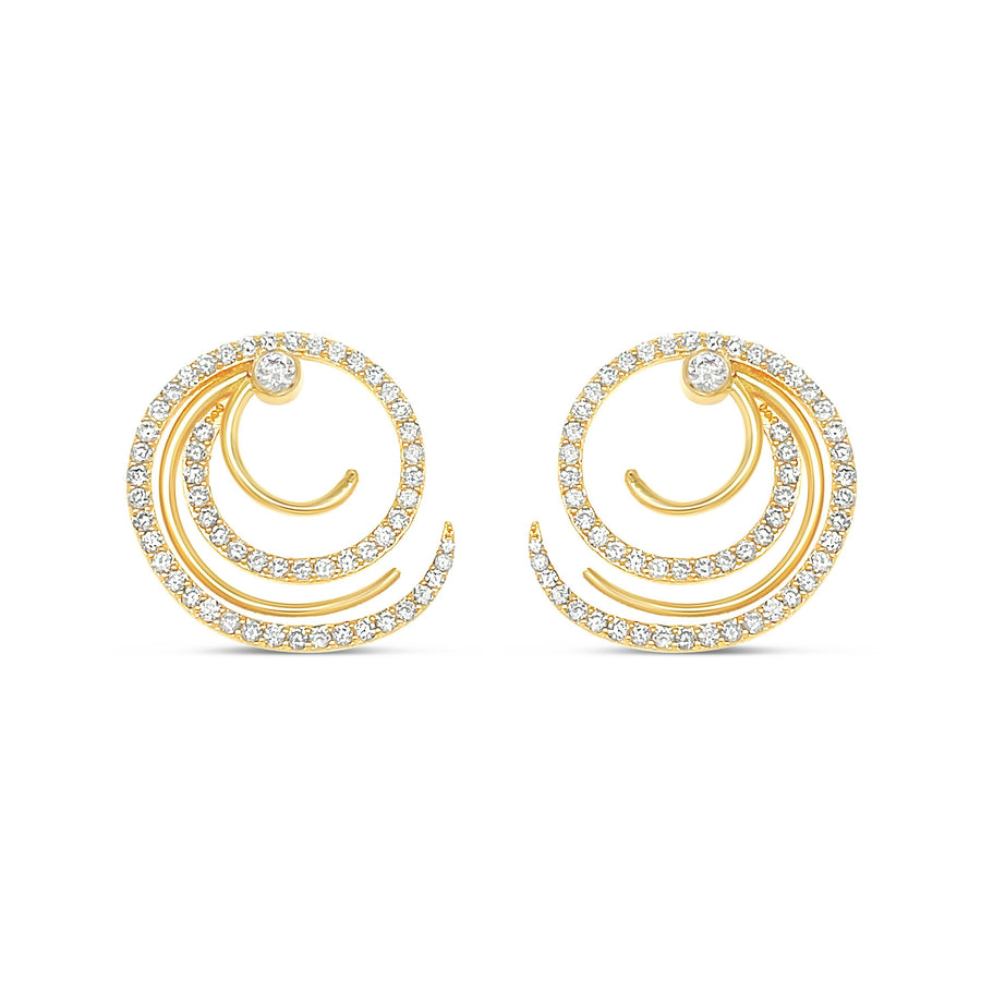 OSCAR Yellow Gold Diamonds Earrings