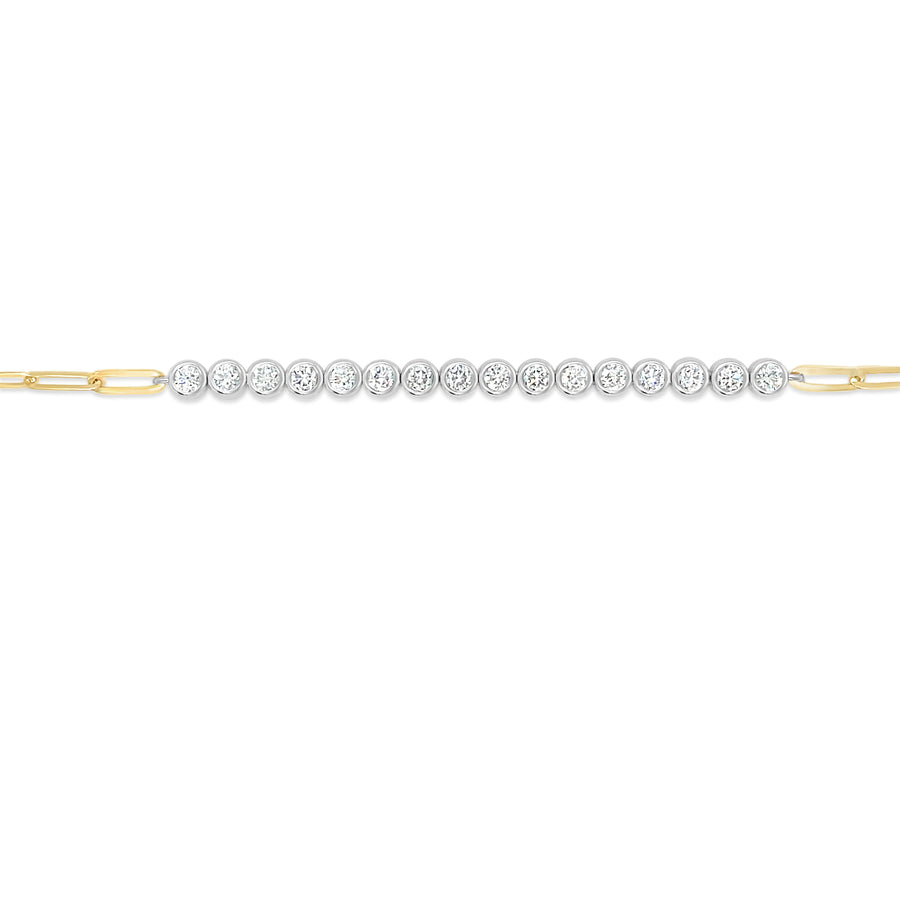 CATANA  White And Yellow Gold Diamonds Bracelet