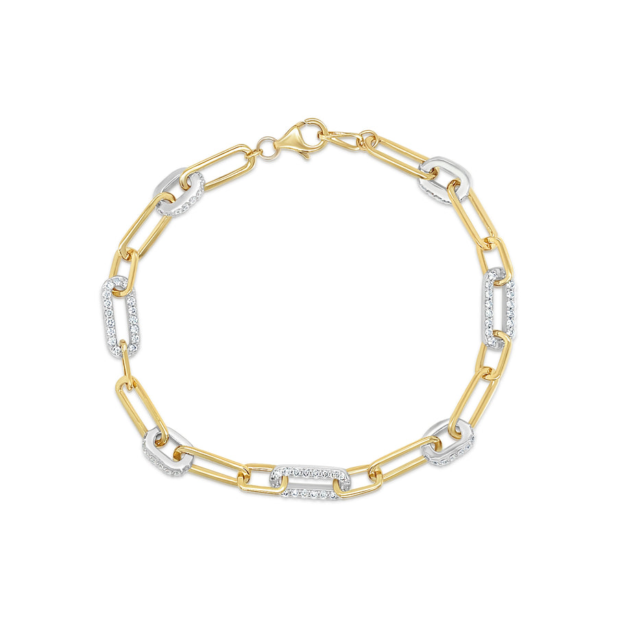 ZINNA White And Yellow Gold Diamonds Bracelet