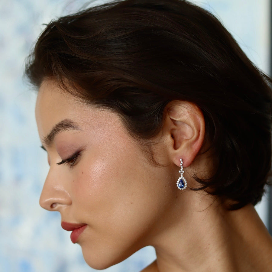 BENNIE Sapphire And White Gold Diamonds Earrings