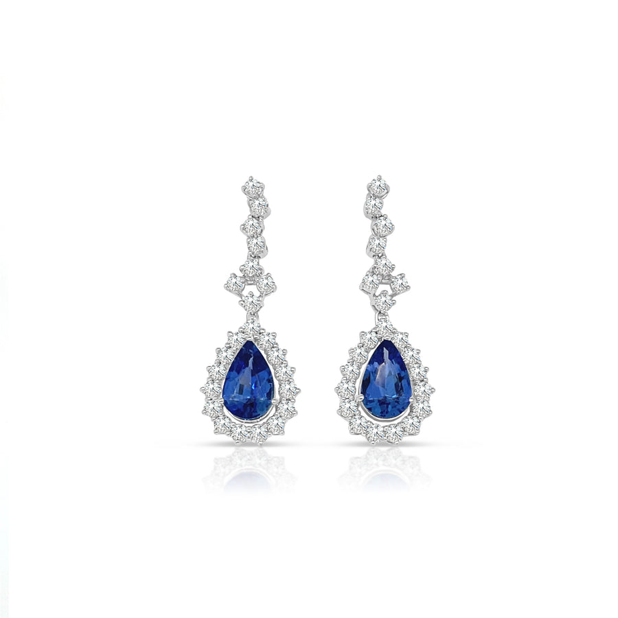 BENNIE Sapphire And White Gold Diamonds Earrings