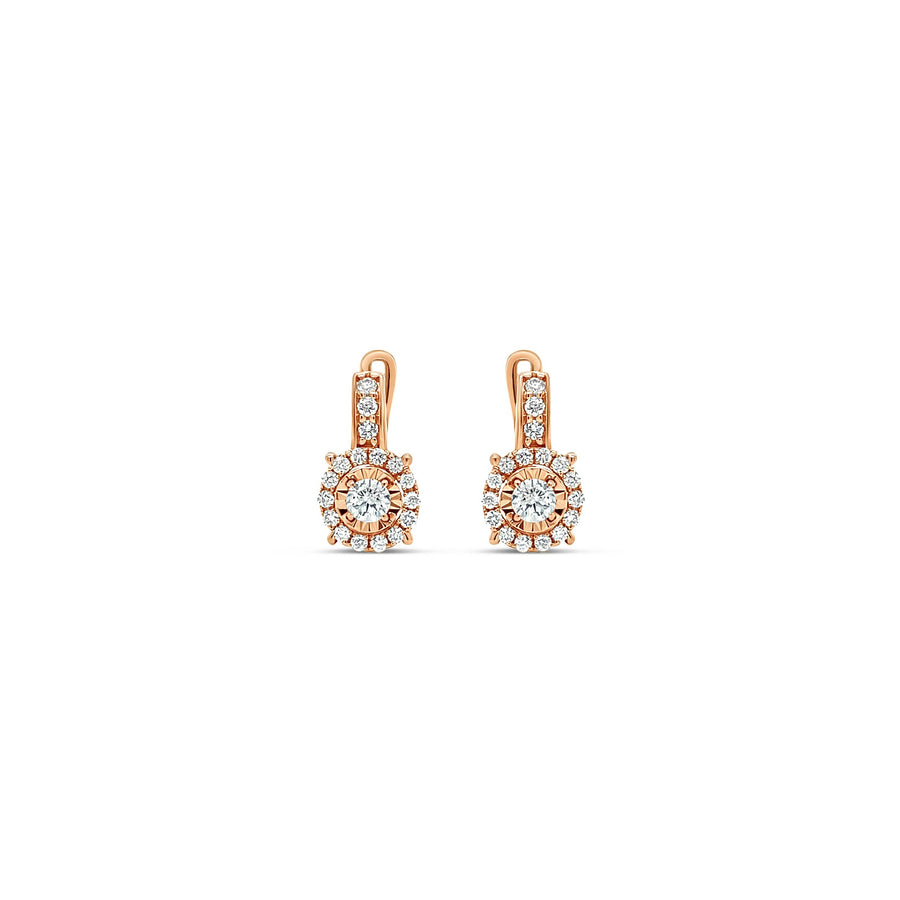 DAMIA Rose Gold Diamonds Earrings