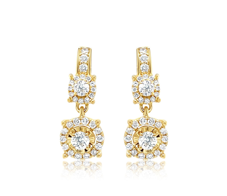 DAPHNE Yellow Gold Diamonds Earrings