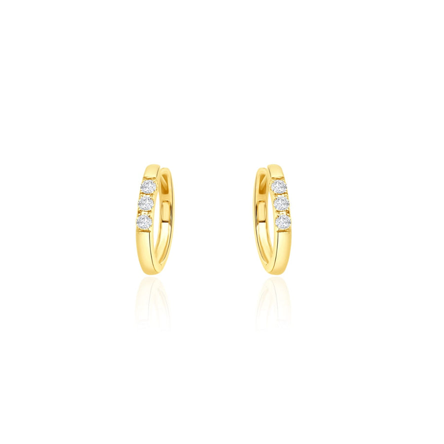 GALE Yellow Gold Diamonds Earrings