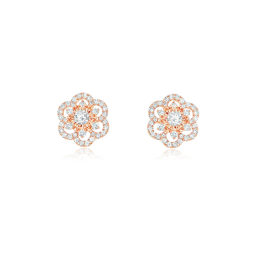 NATALY Rose Gold Diamonds Earrings