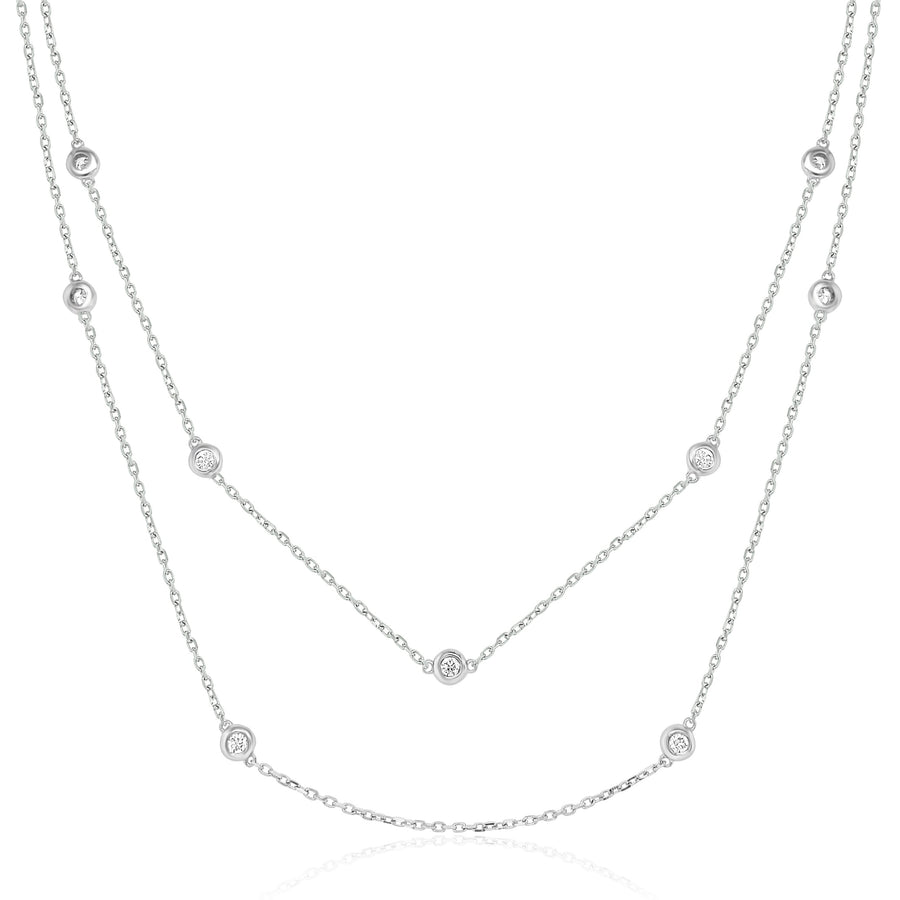 SALLIE White Gold Diamonds Necklace