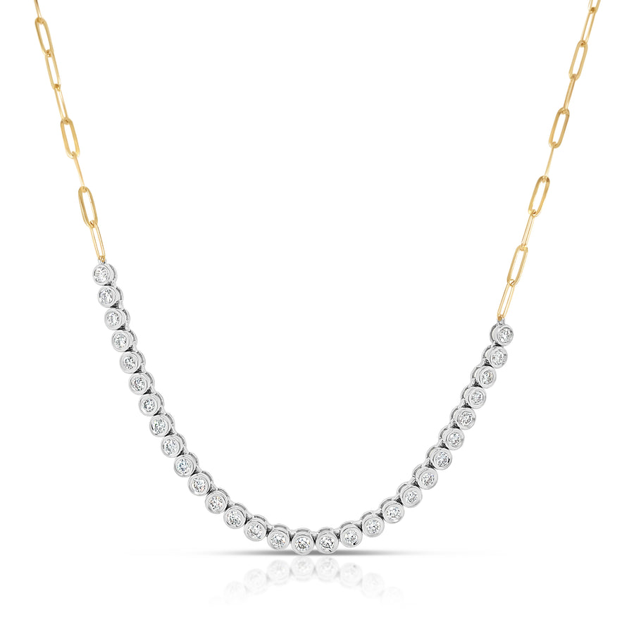 OLLIE White And Yellow Gold Diamonds Necklace