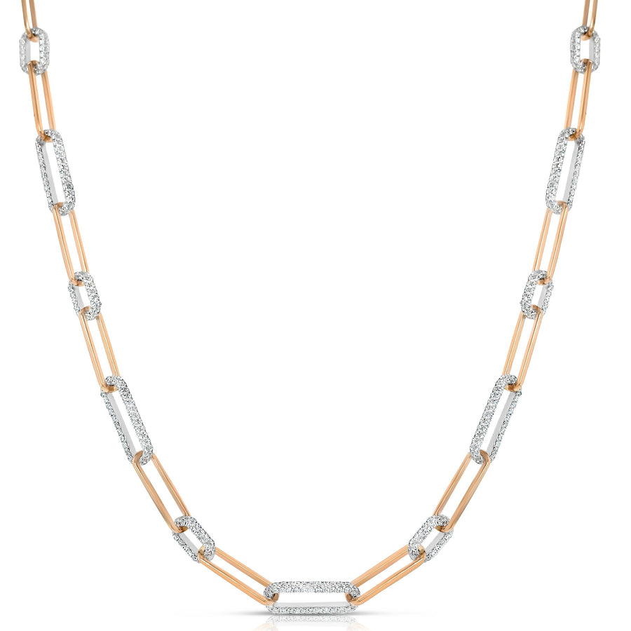SABIEN White And Rose Gold Diamonds Necklace