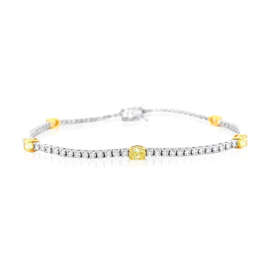 CELLO White And Yellow Gold Diamonds And Yellow Diamonds Bracelet