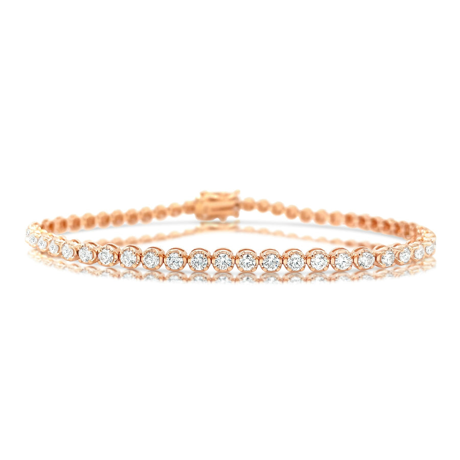 ANNIE Rose Gold Half Diamond Bracelet