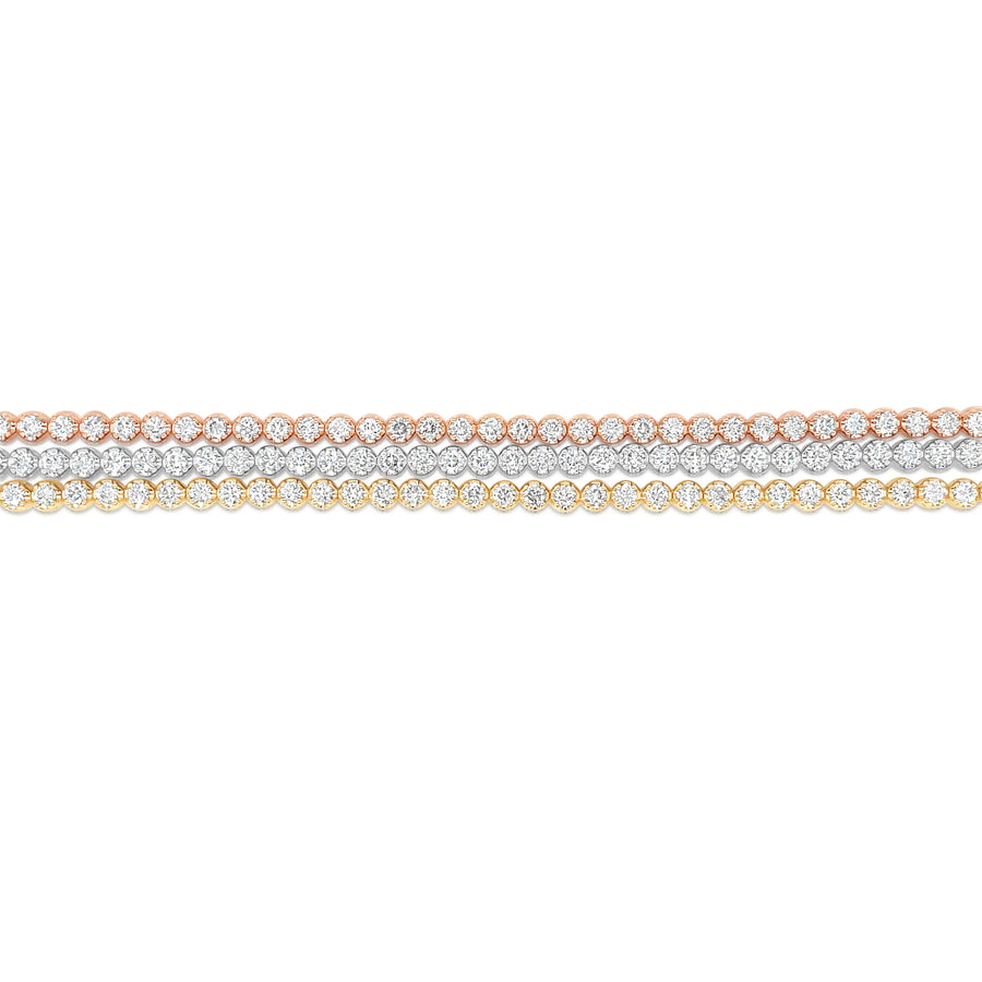 POSEY 18K W/Y/R Gold and Diamond Bracelet