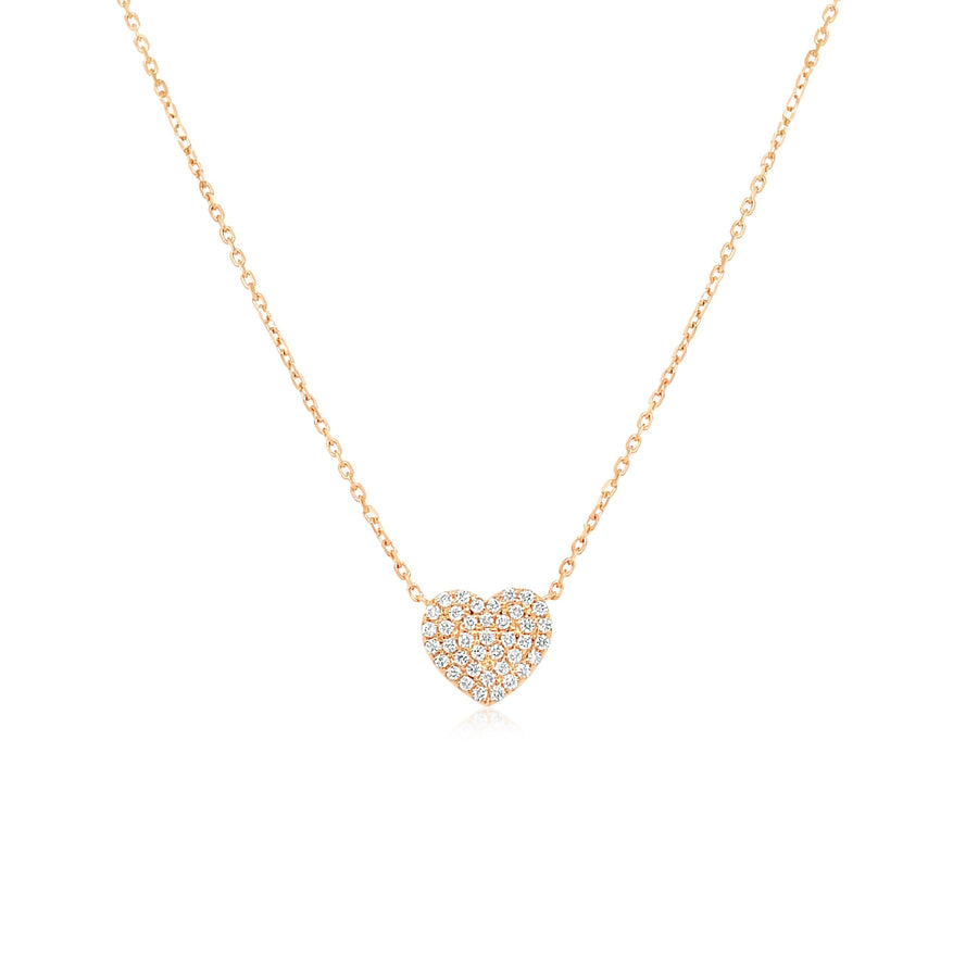 HEART Rose Gold Diamonds Necklace
