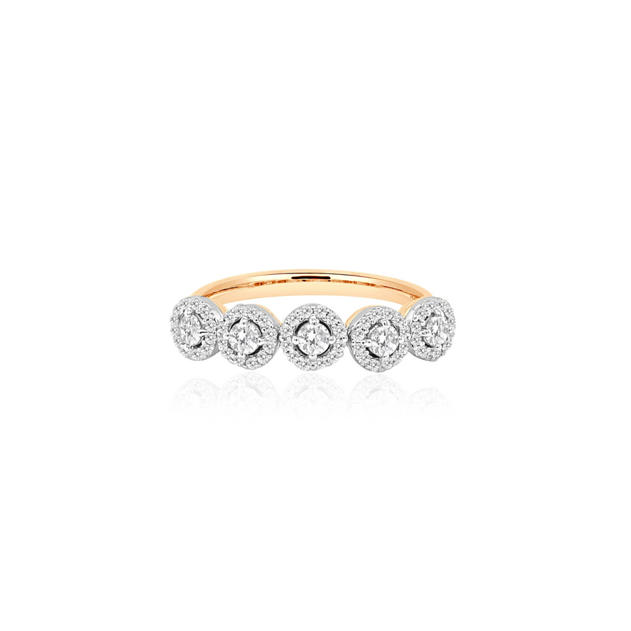 PAIGE White And Rose Gold Diamonds Ring