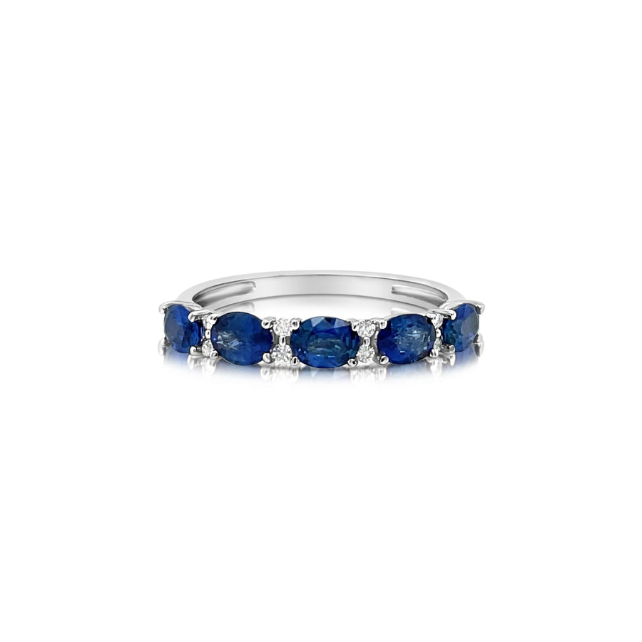 RYDER White Gold Diamonds And Sapphire Ring