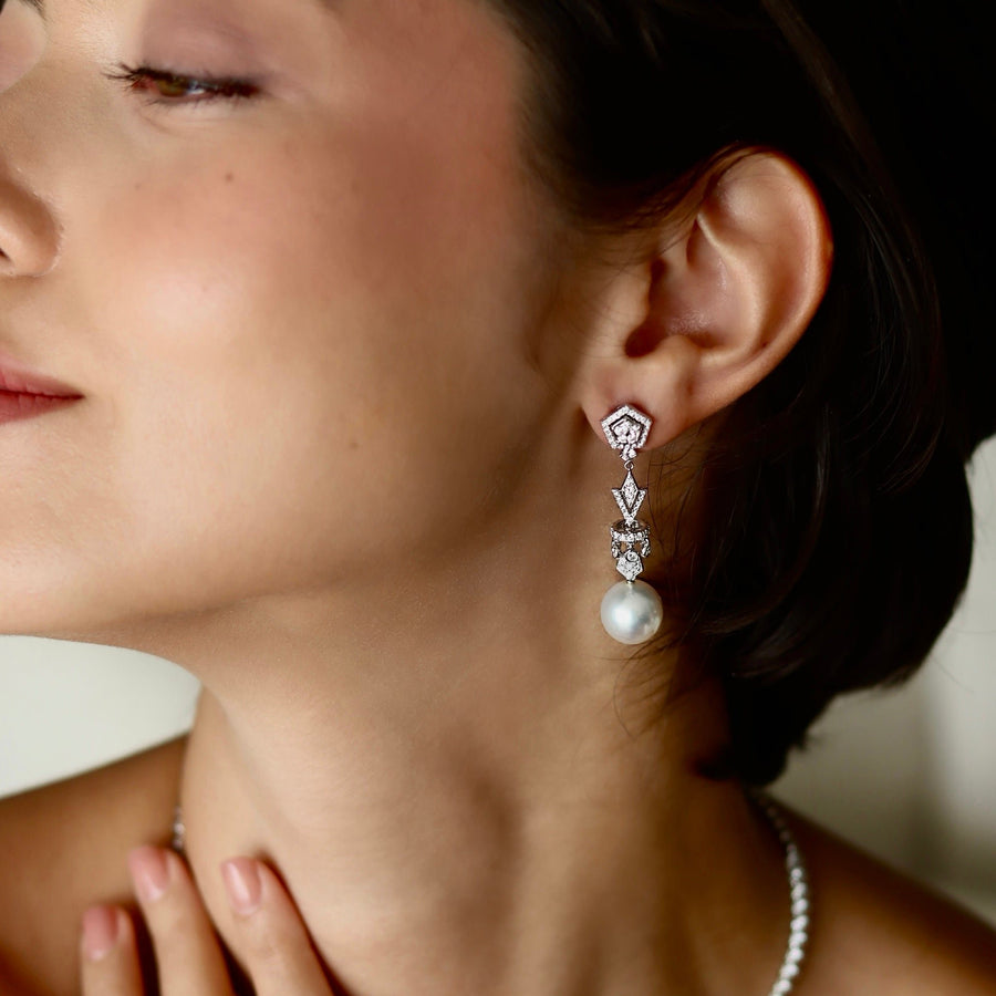 ELVIRA White Gold Diamonds Earrings