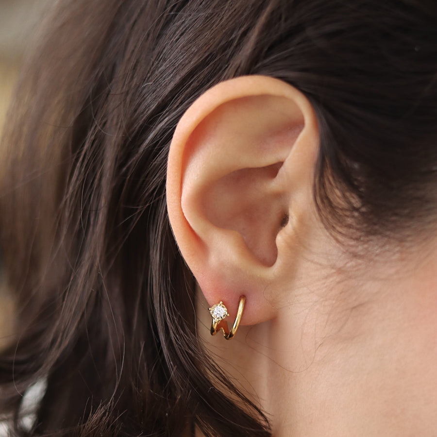 LIZZIE Yellow Gold Diamonds Earrings